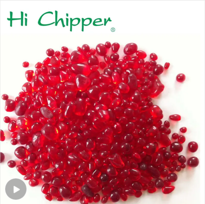 Perles de verre de piscine rouge