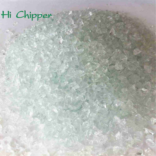 Chips en verre transparent recyclé pour Terrazzo