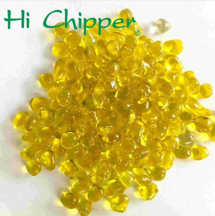 Perle de verre de piscine jaune
