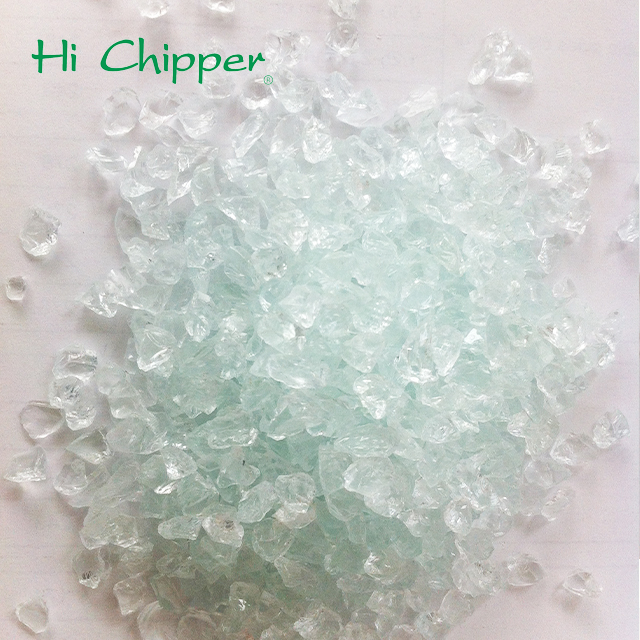 Hi Chipper Crystal Chips de pierres de verre clair concassées pour piscine